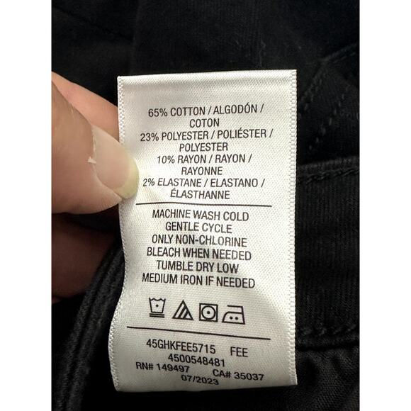 Joes Jeans High Rise Flare Jeans Button Zipper Fly Solid Black Women's 29 NWT - Picture 10 of 10